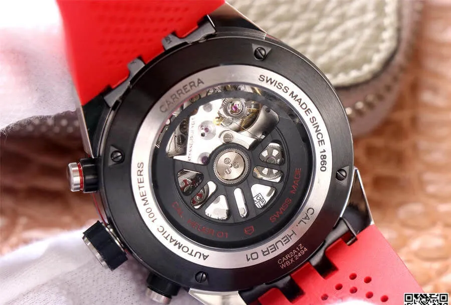 TAG Heuer Carrera CAR2A1Z.FT6050 XF Factory 1:1 Best Edition Replica Watch Red Strap
